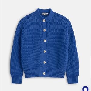 Alex Mill "Nico" Cosmic Blue Knit Button-Up Cardigan